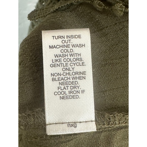 Cato Olive Green Crochet Trim Blouse Size 18/20W Plus Size Tunic Top - Picture 4 of 5